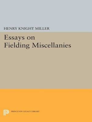 cover image of Essays on Fielding Miscellanies